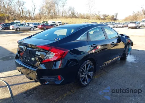 2019 Honda Civic Sport z USA, uszkodzony, nr VIN 2HGFC2F86KH546389